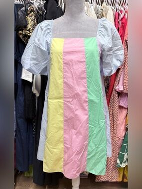 NWOT english factory colorblock mini dress